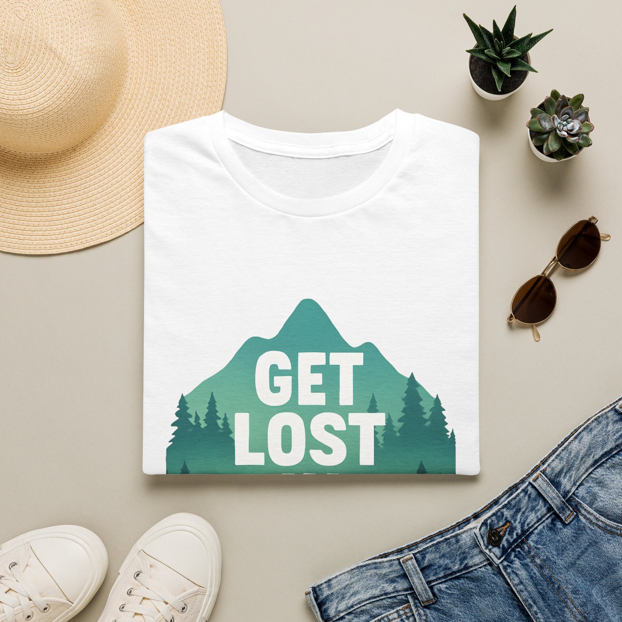 Get Lost in Nature T-Shirt — Outdoor Adventure Graphic Tee