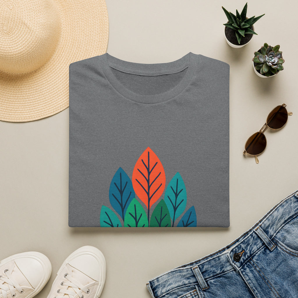 T-Shirt — Minimalist Colorful Leaf Forest Graphic