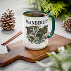 Wanderlust Floral Travel Mug — 11oz/15oz Ceramic Coffee Cup