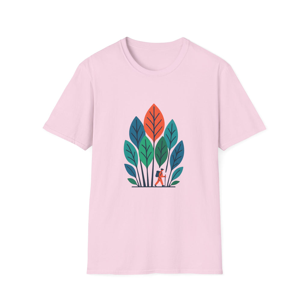 T-Shirt — Minimalist Colorful Leaf Forest Graphic