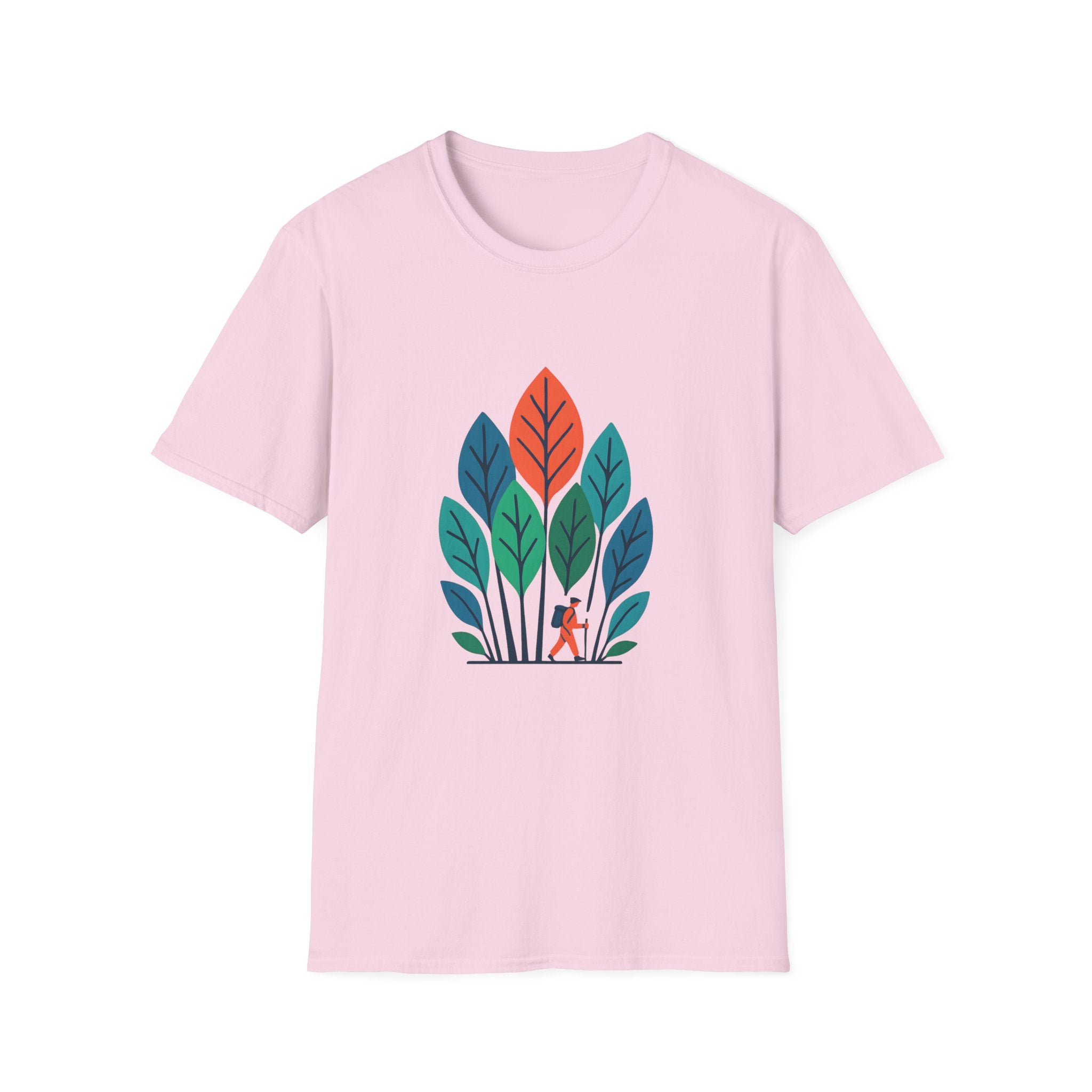 T-Shirt — Minimalist Colorful Leaf Forest Graphic