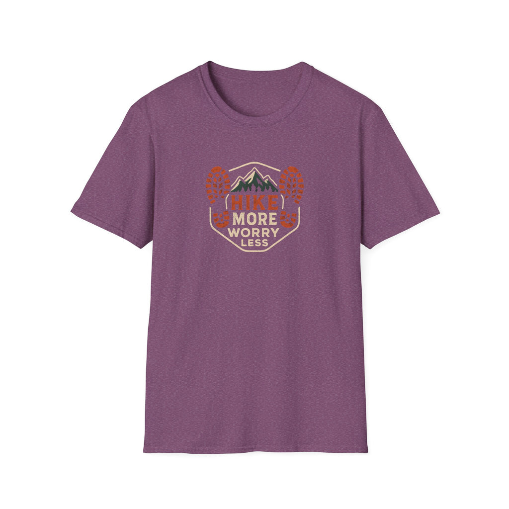 Hike More Worry Less T-Shirt — Outdoor Hiking Graphic Tee