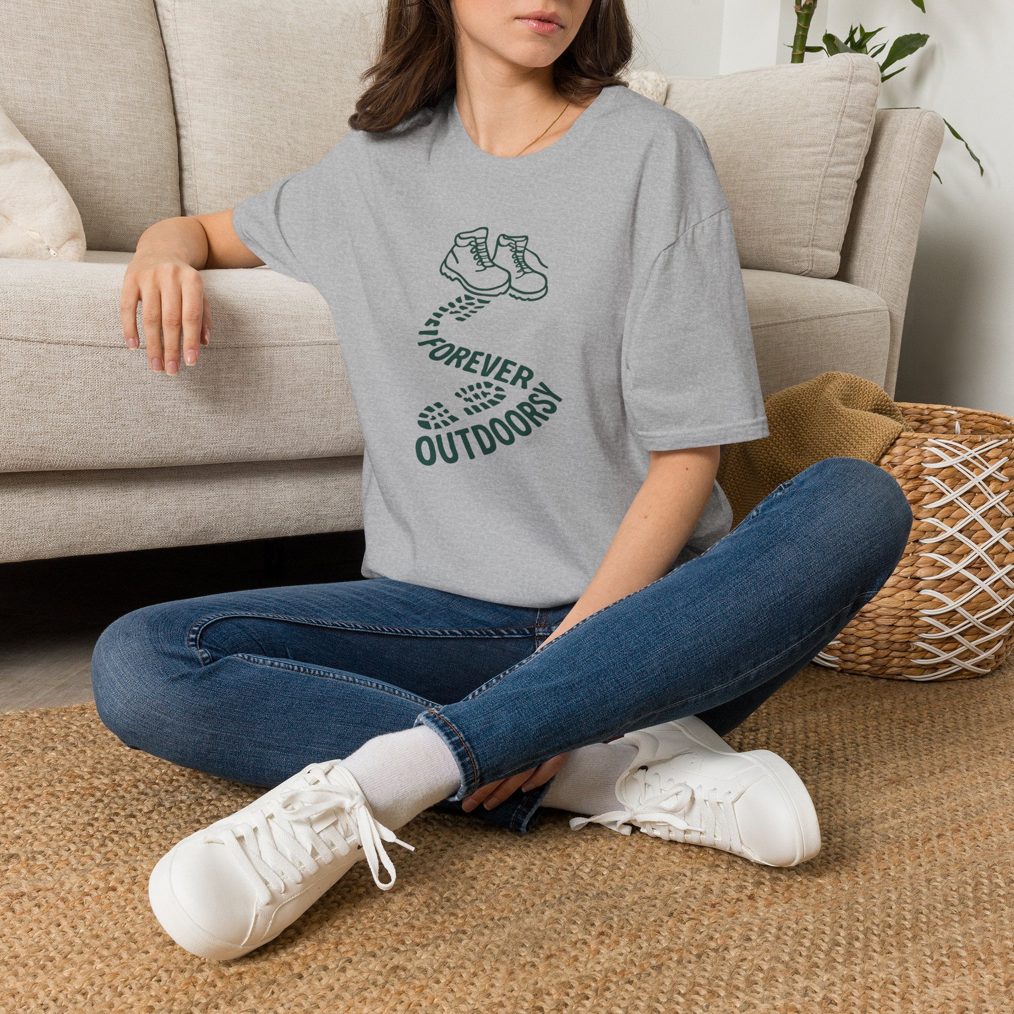 Forever Outdoors T-Shirt — Hiking Boots Graphic Tee