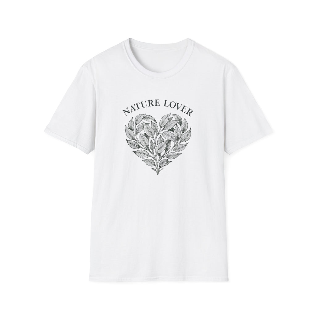 Nature Lover T-Shirt — Botanical Heart Graphic Tee
