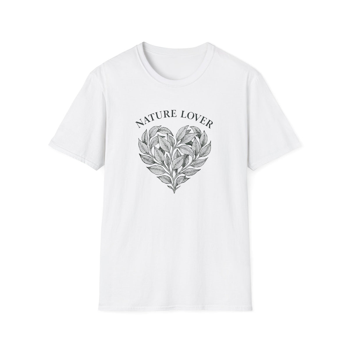 Nature Lover T-Shirt — Botanical Heart Graphic Tee