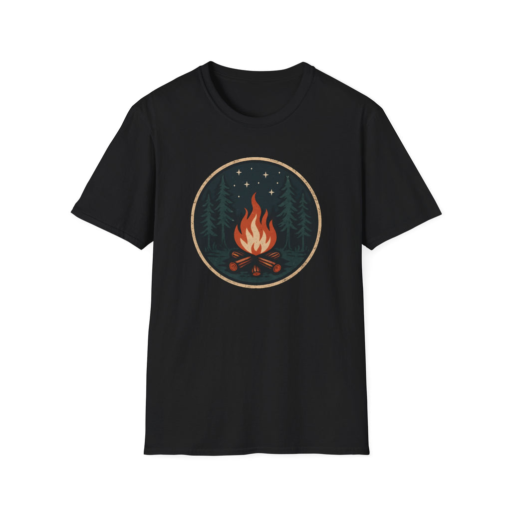 Campfire Night T-Shirt — Cozy Wilderness Bonfire Graphic Tee