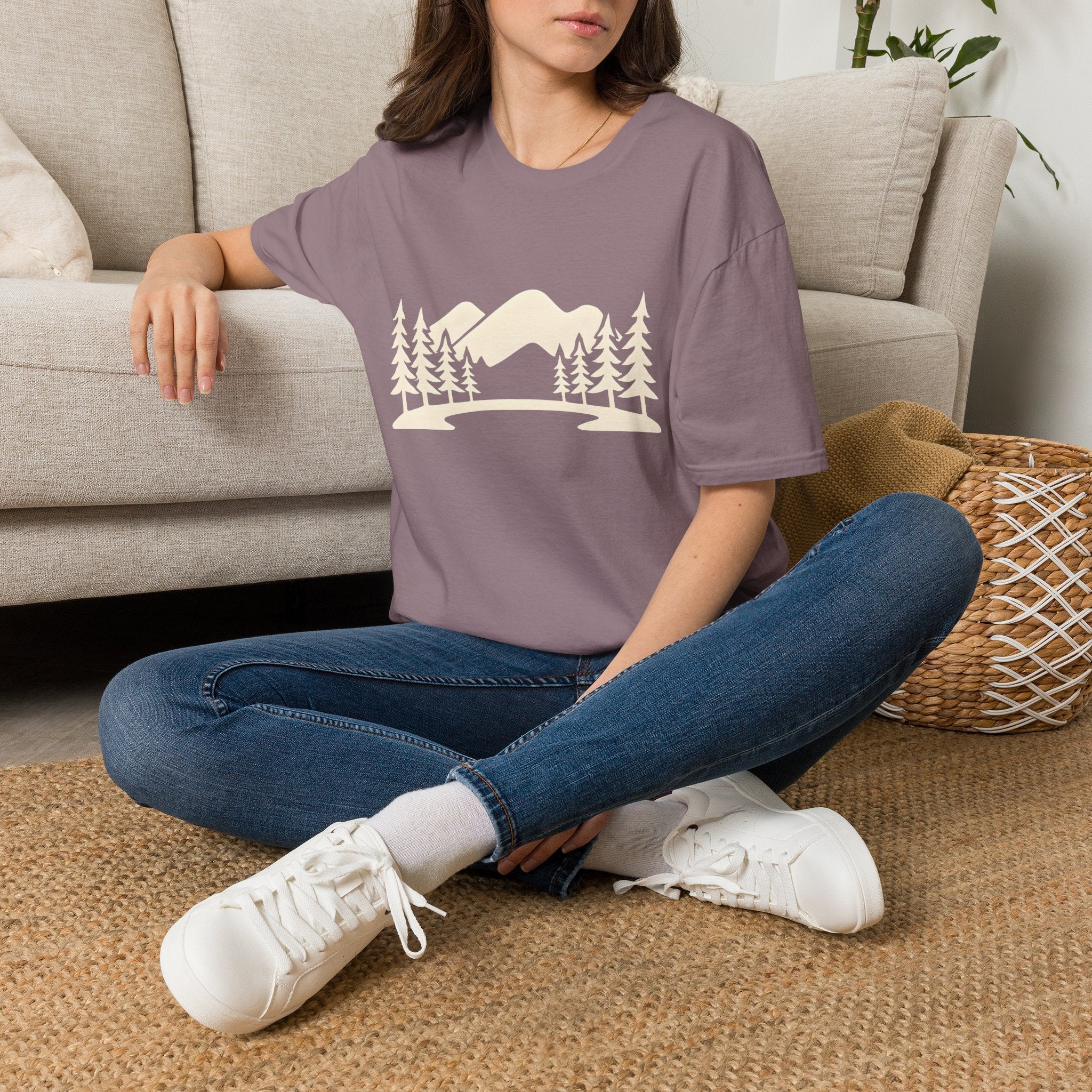 Mountain Pines T-Shirt — Minimal Scenic Forest Graphic