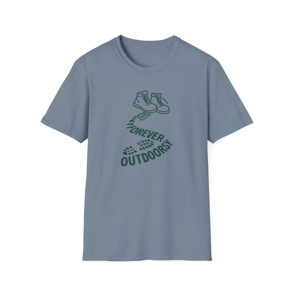Forever Outdoors T-Shirt — Hiking Boots Graphic Tee