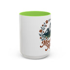 Mountain Mama Coffee Mug — 11oz & 15oz Floral Mountain Ceramic Mug