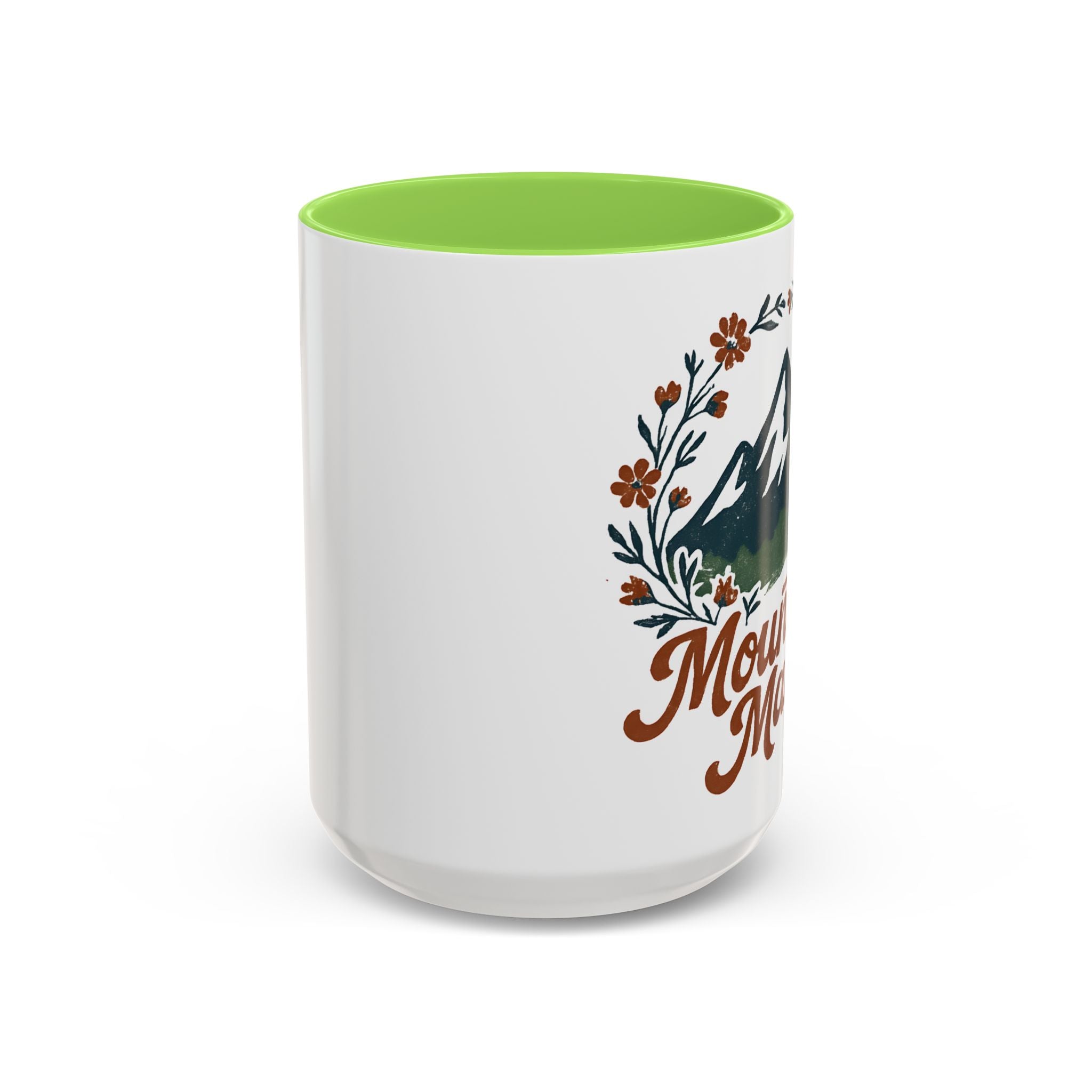 Mountain Mama Coffee Mug — 11oz & 15oz Floral Mountain Ceramic Mug