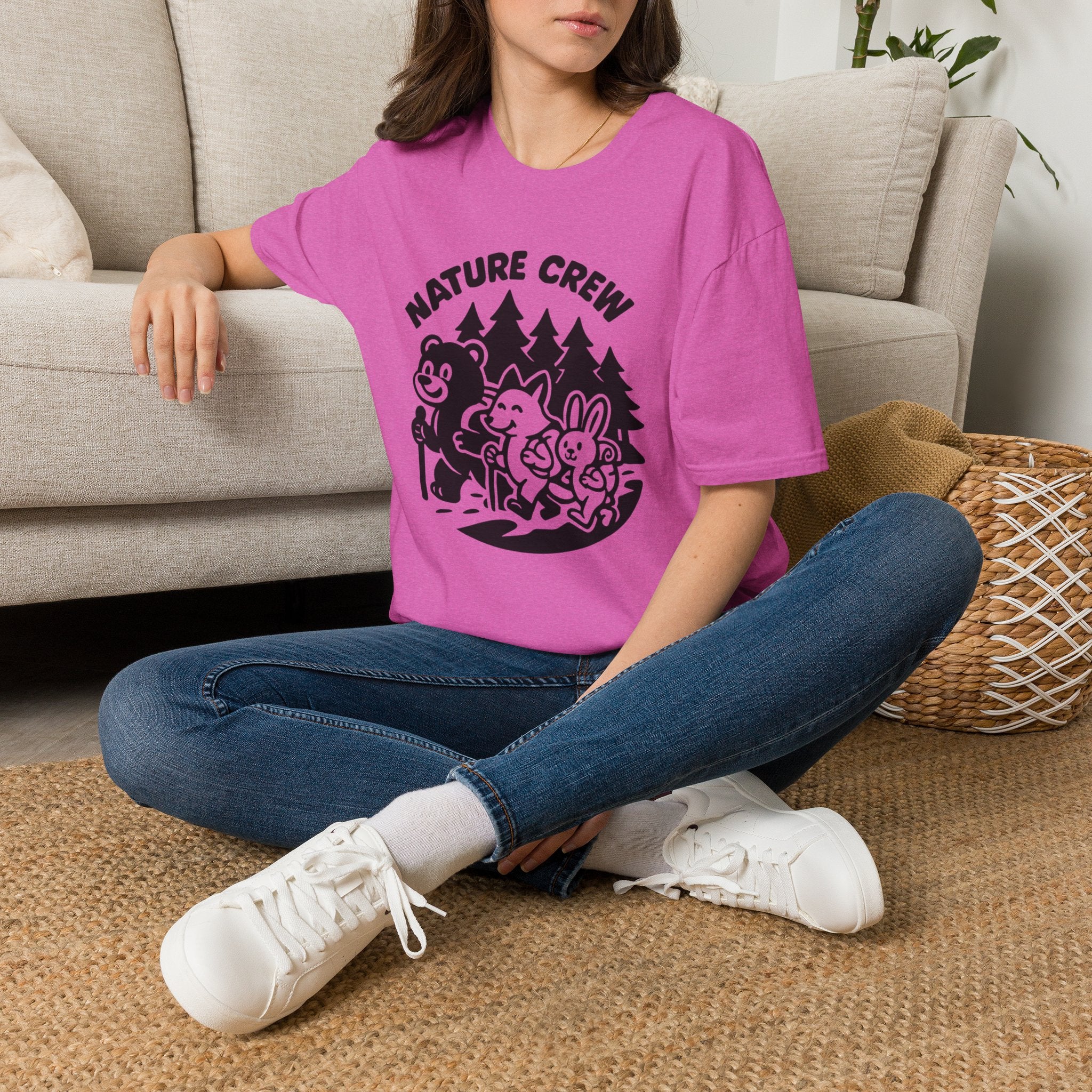 Nature Crew T‑Shirt — Cute Forest Animals Camping Tee