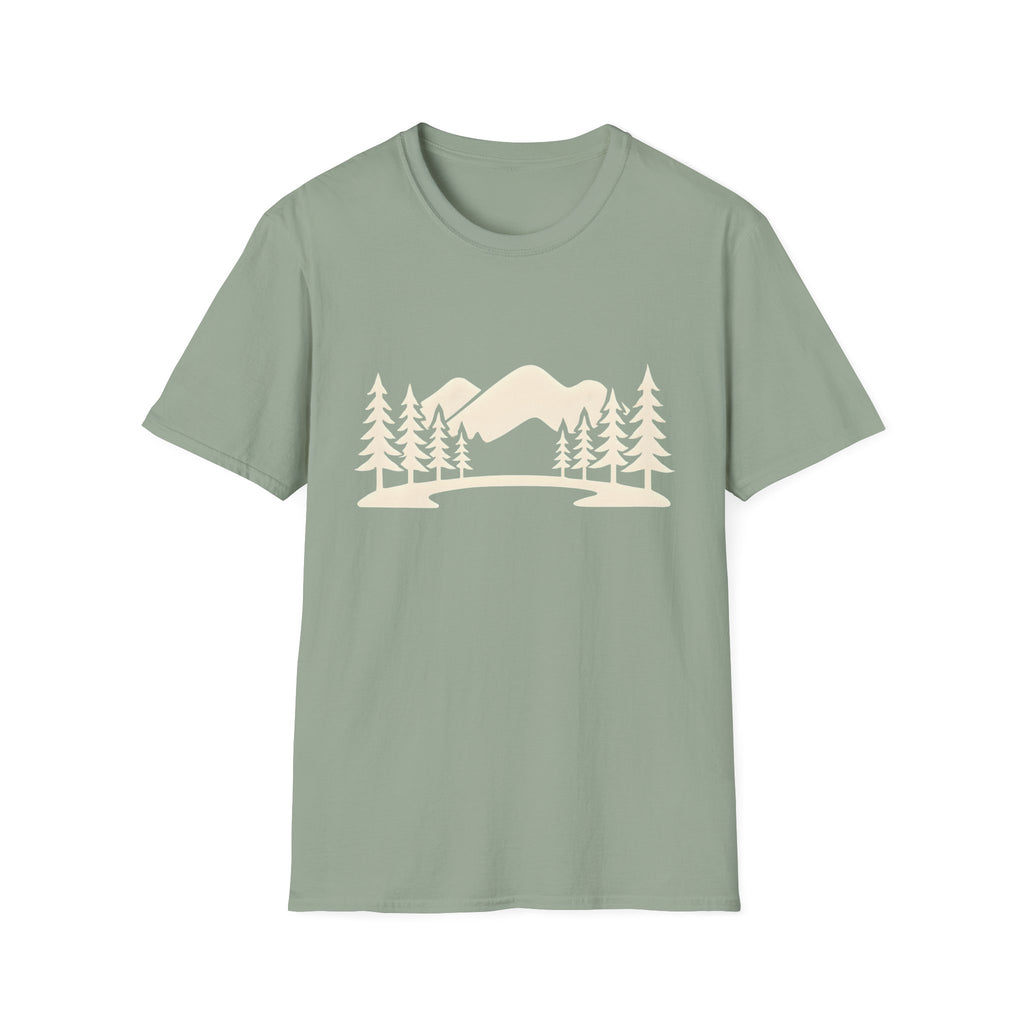 Mountain Pines T-Shirt — Minimal Scenic Forest Graphic