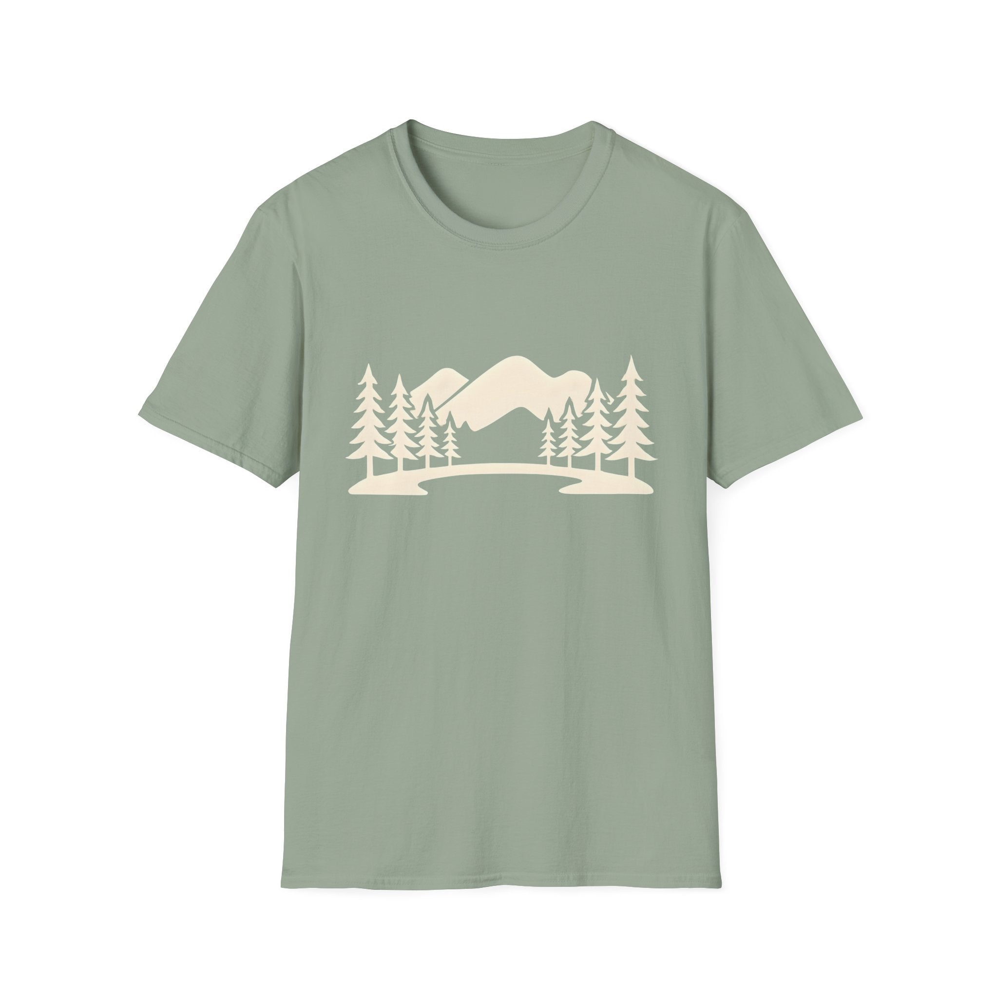 Mountain Pines T-Shirt — Minimal Scenic Forest Graphic
