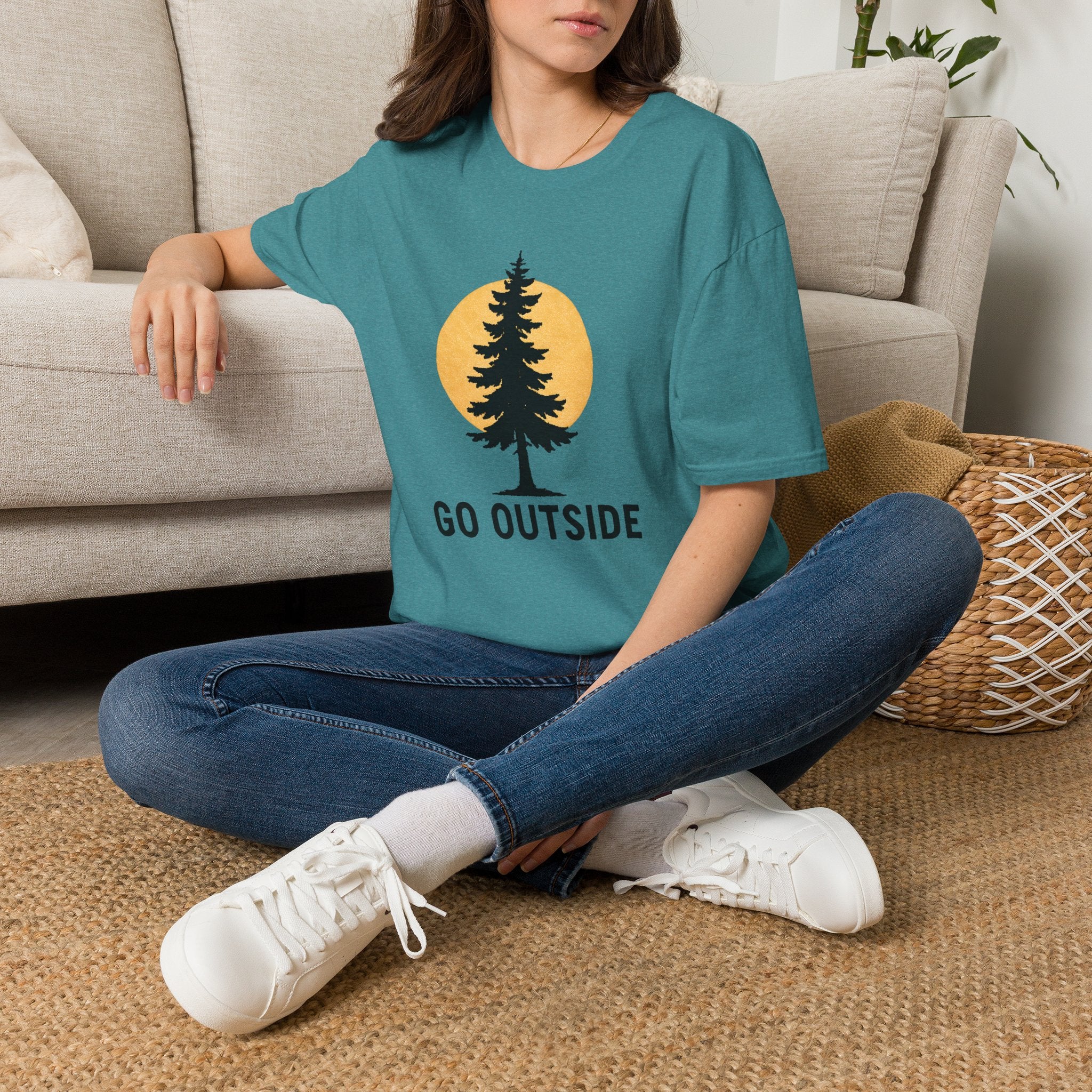 Go Outside Tree T-Shirt — Nature Adventure Graphic Tee