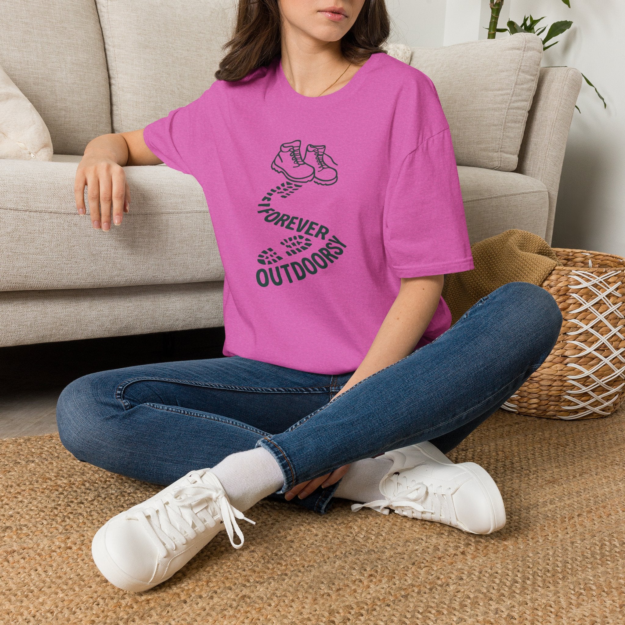 Forever Outdoors T-Shirt — Hiking Boots Graphic Tee