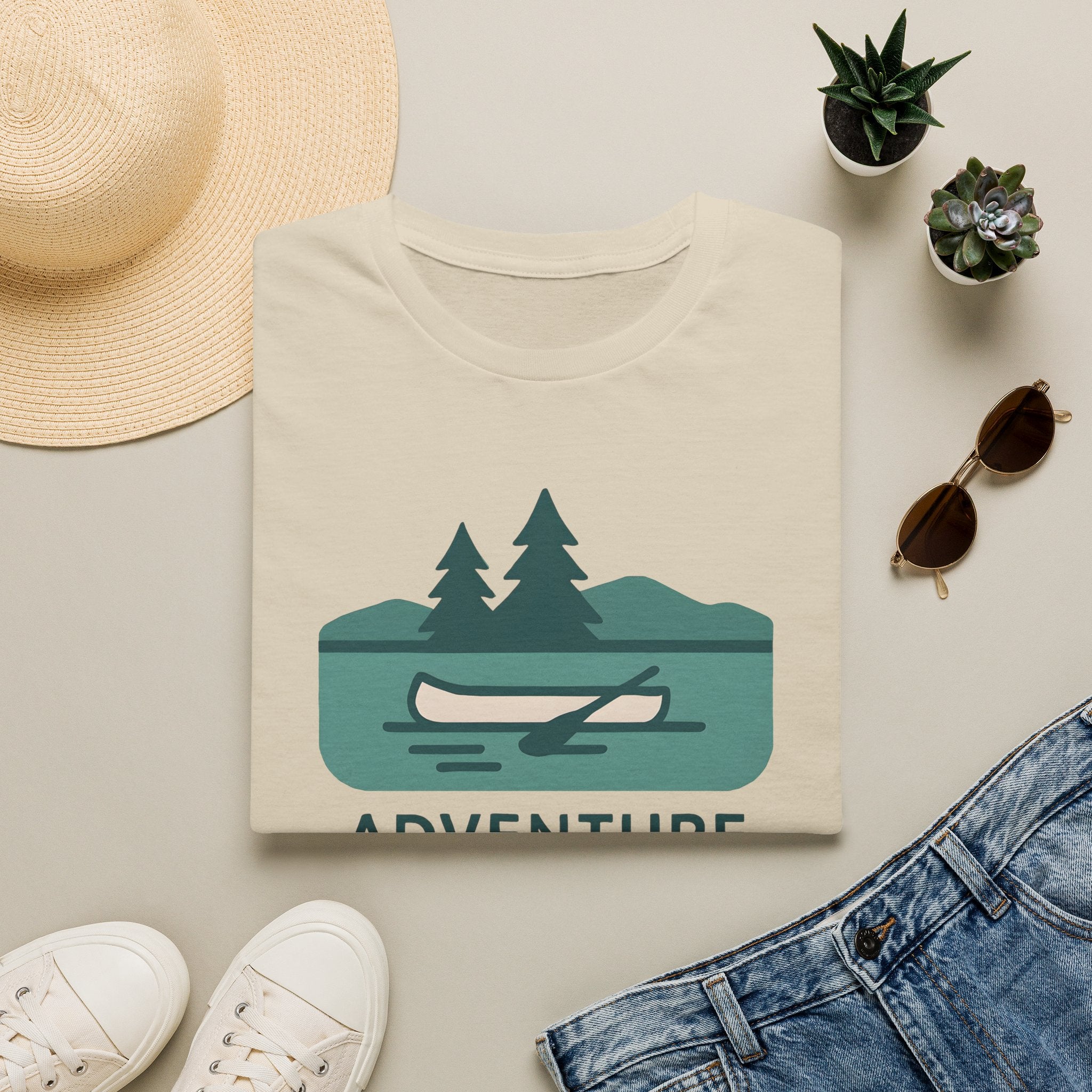 Adventure Awaits Canoe T-Shirt