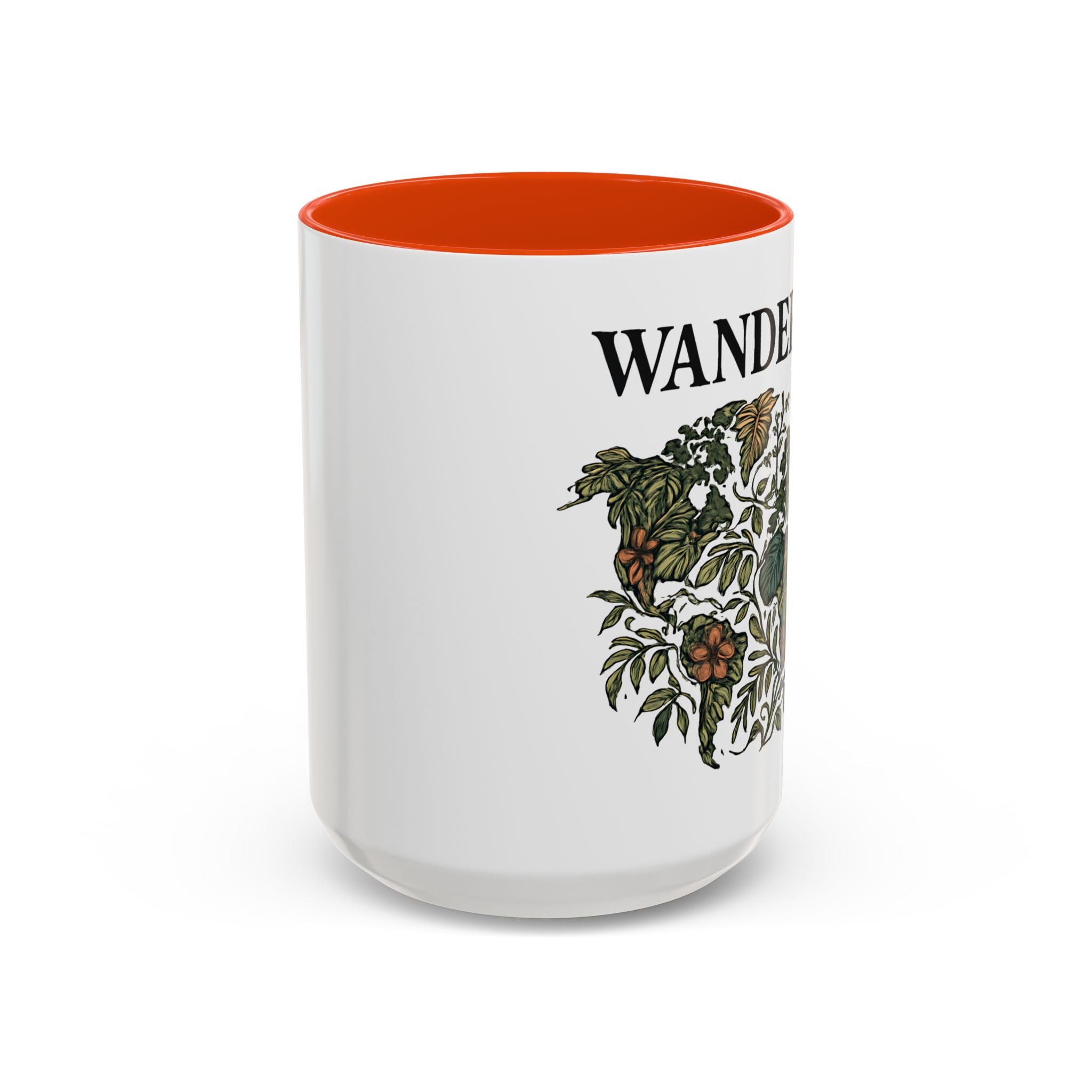 Wanderlust Floral Travel Mug — 11oz/15oz Ceramic Coffee Cup