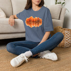 Autumn Lake Reflection T-Shirt — Orange Fall Trees Graphic Tee