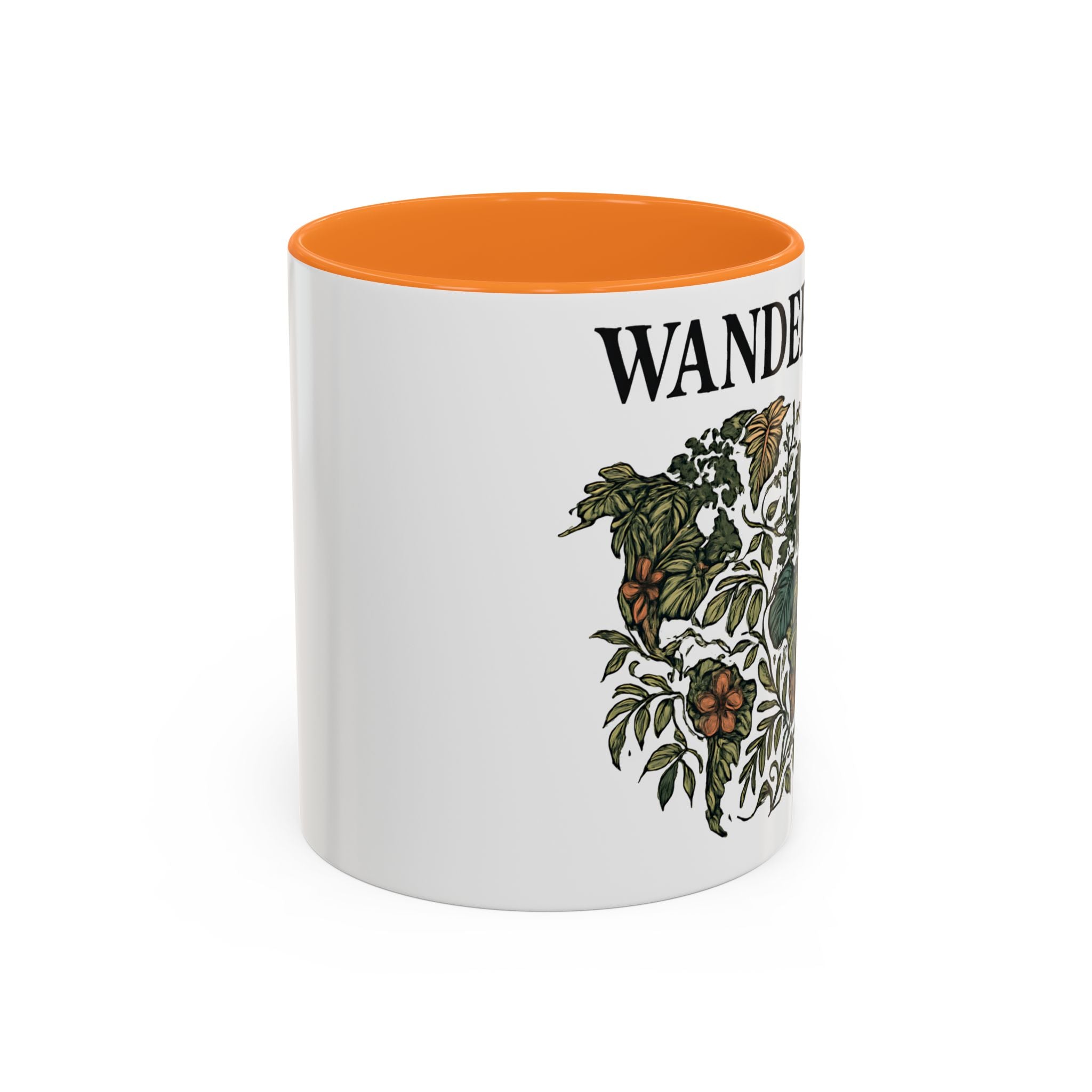 Wanderlust Floral Travel Mug — 11oz/15oz Ceramic Coffee Cup