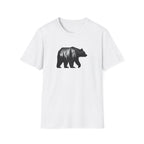 Bear Silhouette T-Shirt — Geometric Forest Graphic Tee