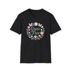 Grow Free Floral T-Shirt — Pastel Garden Butterfly Tee