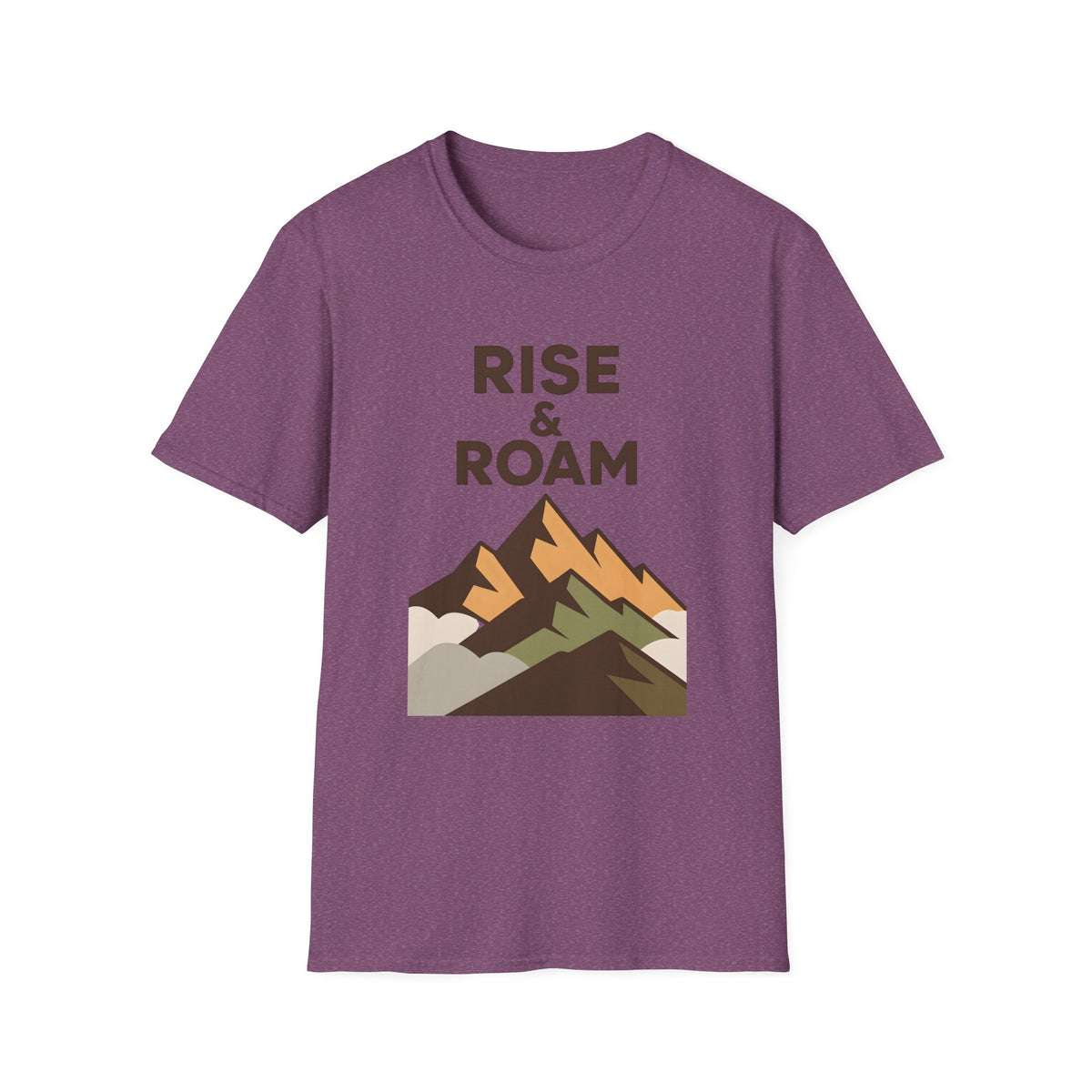 Rise & Roam Mountain T-Shirt — Adventure Graphic Tee for Hikers & Travelers