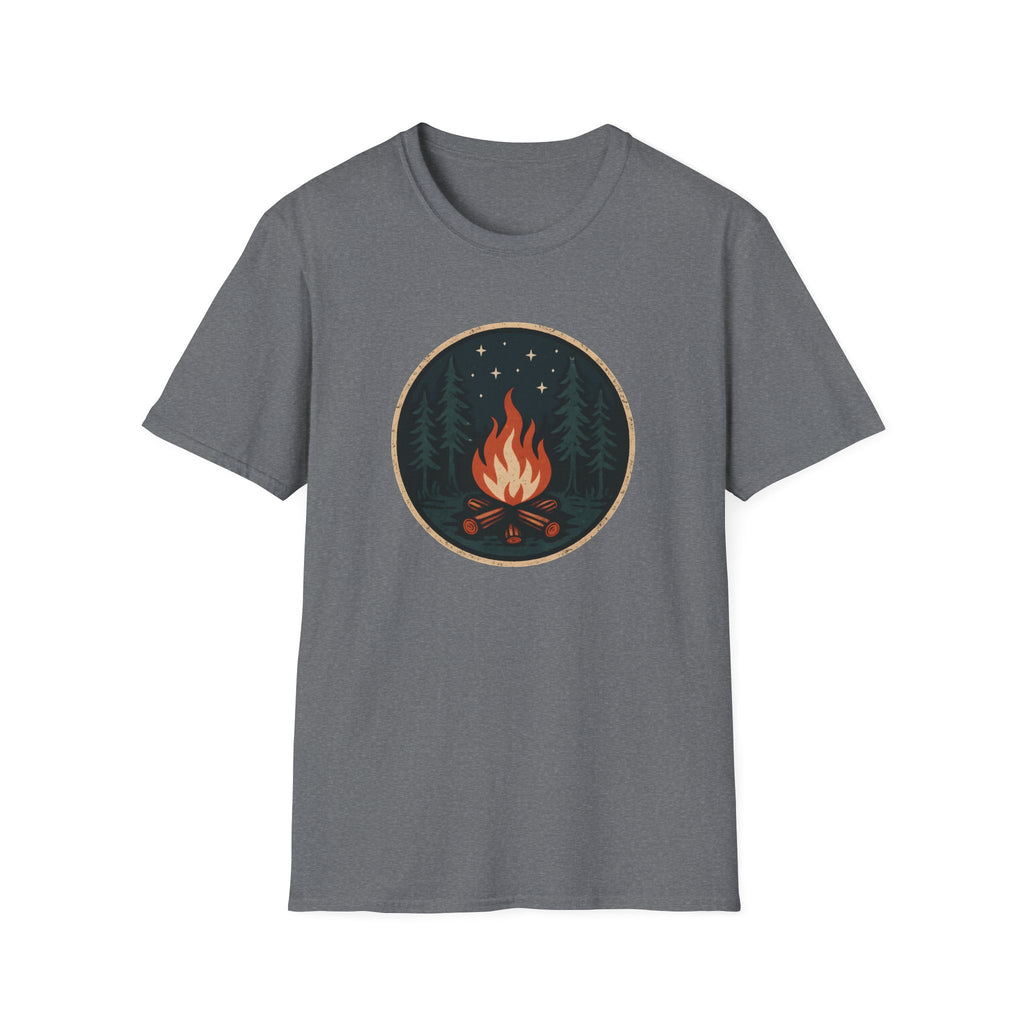 Campfire Night T-Shirt — Cozy Wilderness Bonfire Graphic Tee