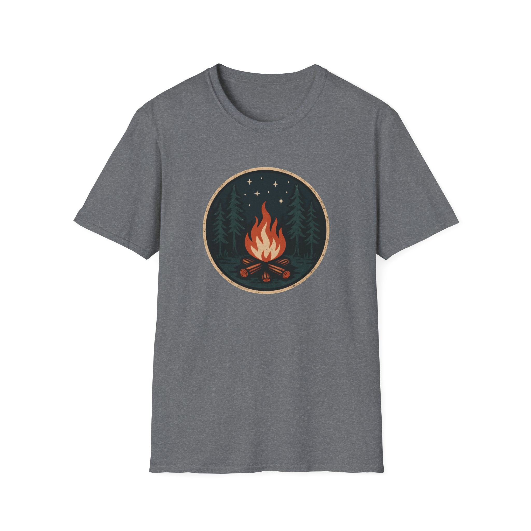 Campfire Night T-Shirt — Cozy Wilderness Bonfire Graphic Tee