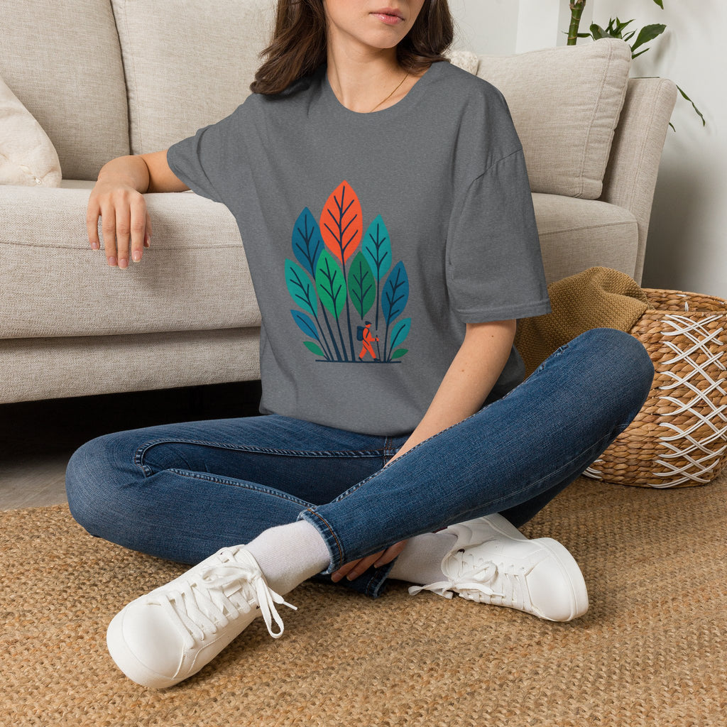T-Shirt — Minimalist Colorful Leaf Forest Graphic