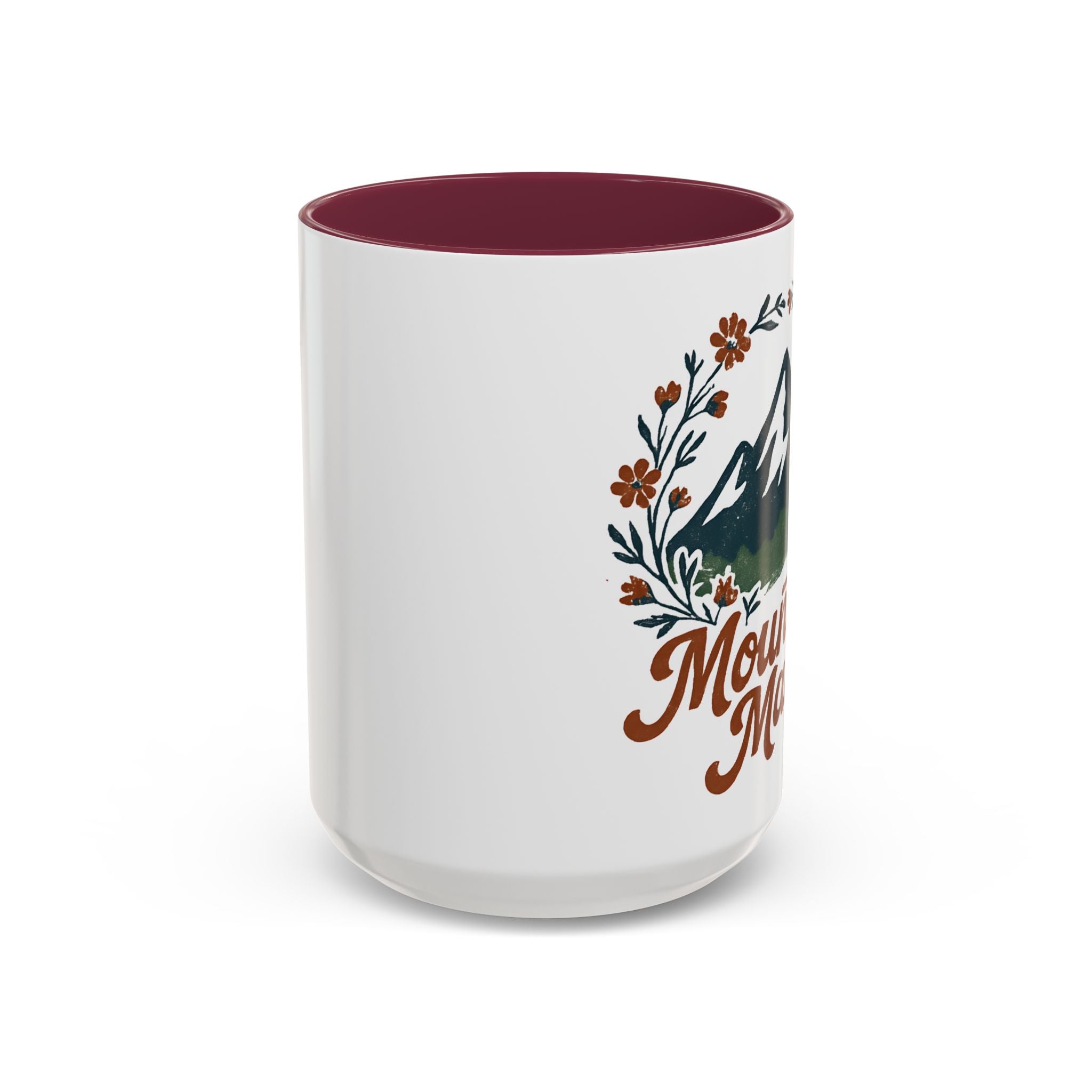 Mountain Mama Coffee Mug — 11oz & 15oz Floral Mountain Ceramic Mug