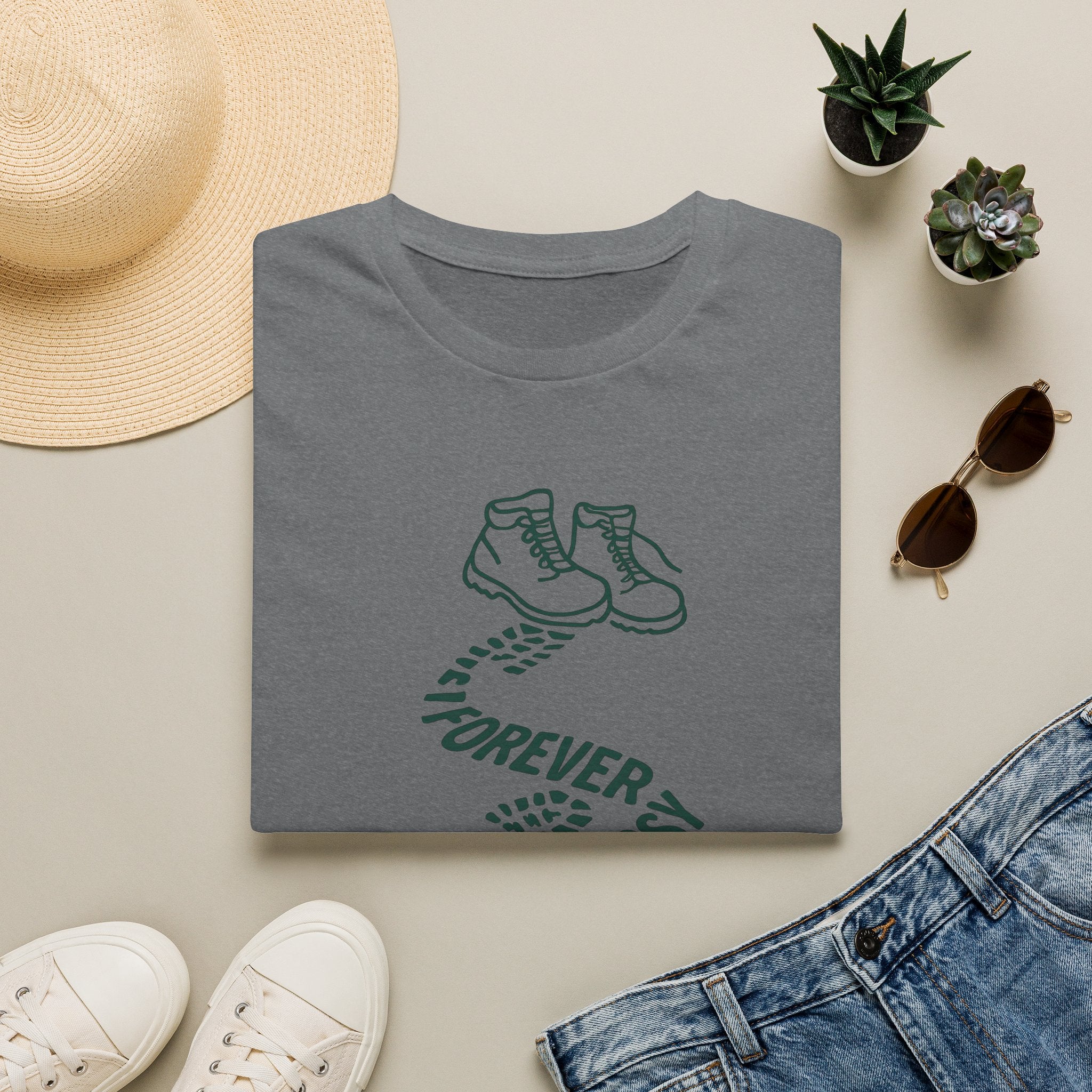Forever Outdoors T-Shirt — Hiking Boots Graphic Tee
