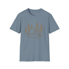 Camping Tent Graphic T-Shirt — Minimal Forest Campsite Tee