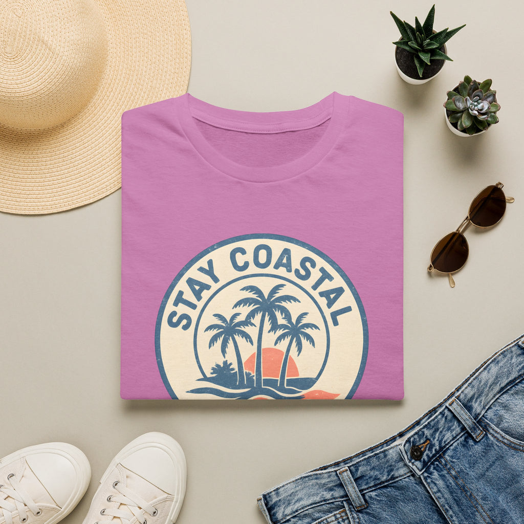 Stay Coastal T-Shirt — Vintage Palm Beach Sunset Tee