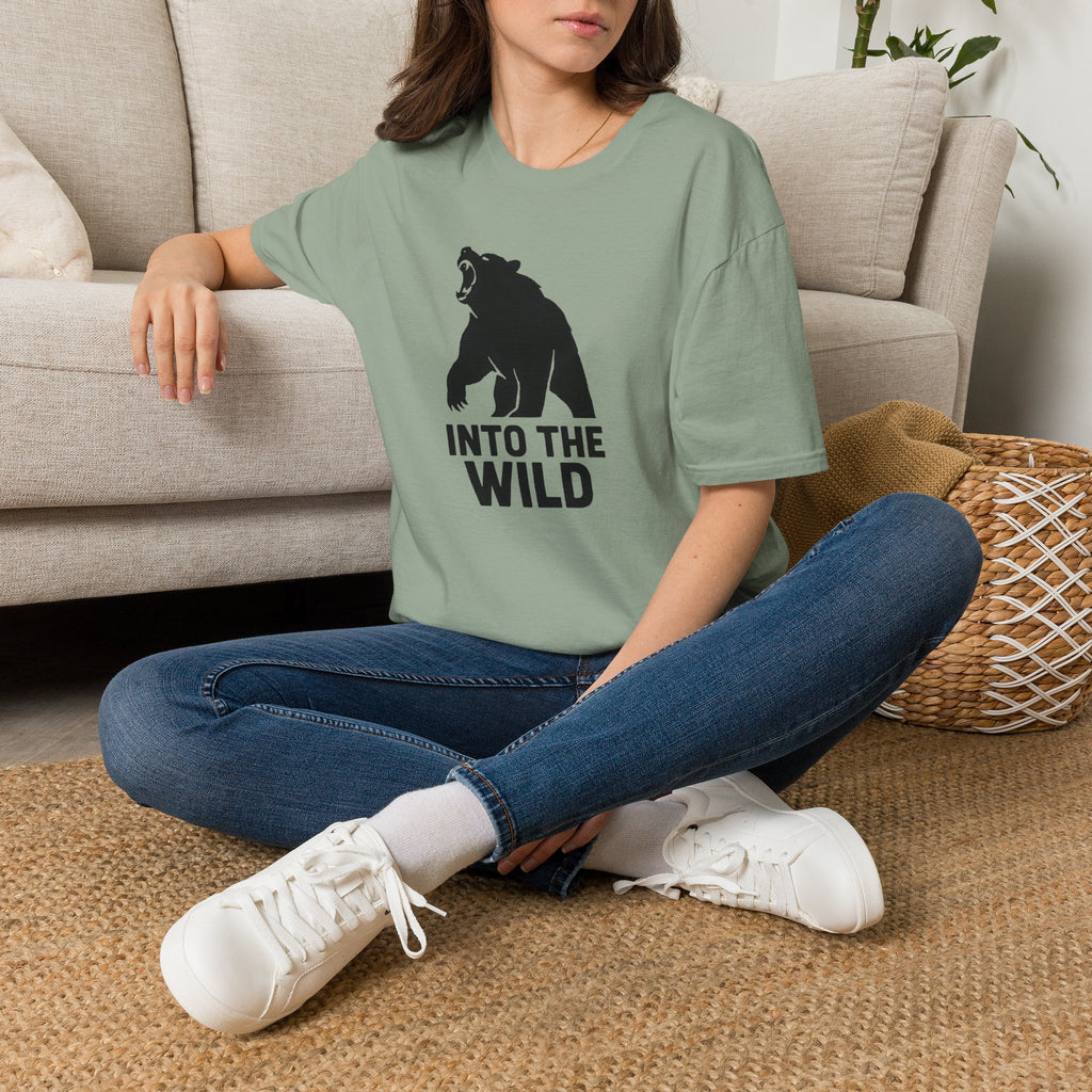 Into The Wild Bear T-Shirt — Outdoor Adventure Graphic Tee