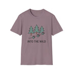 Into the Wild T-Shirt — Pine Trees & Paw Prints Outdoors Tee