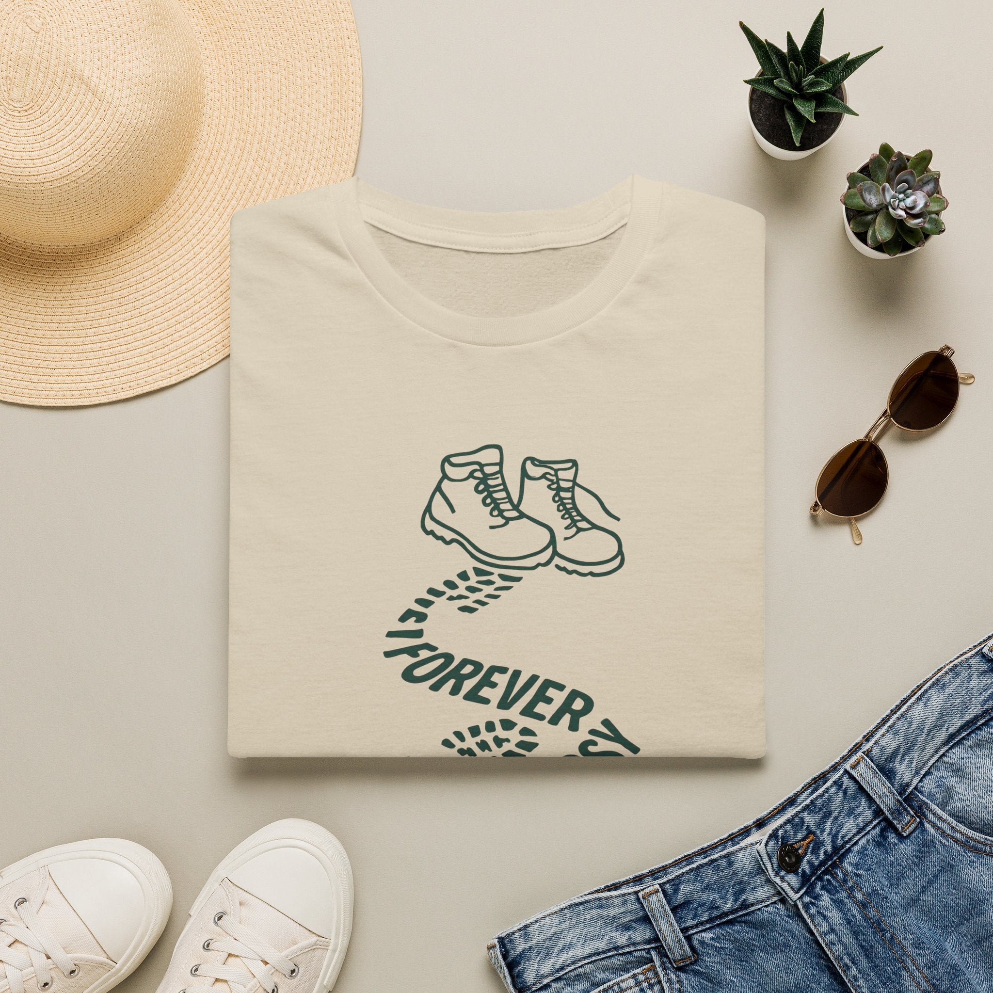 Forever Outdoors T-Shirt — Hiking Boots Graphic Tee