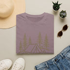Camping Tent Graphic T-Shirt — Minimal Forest Campsite Tee