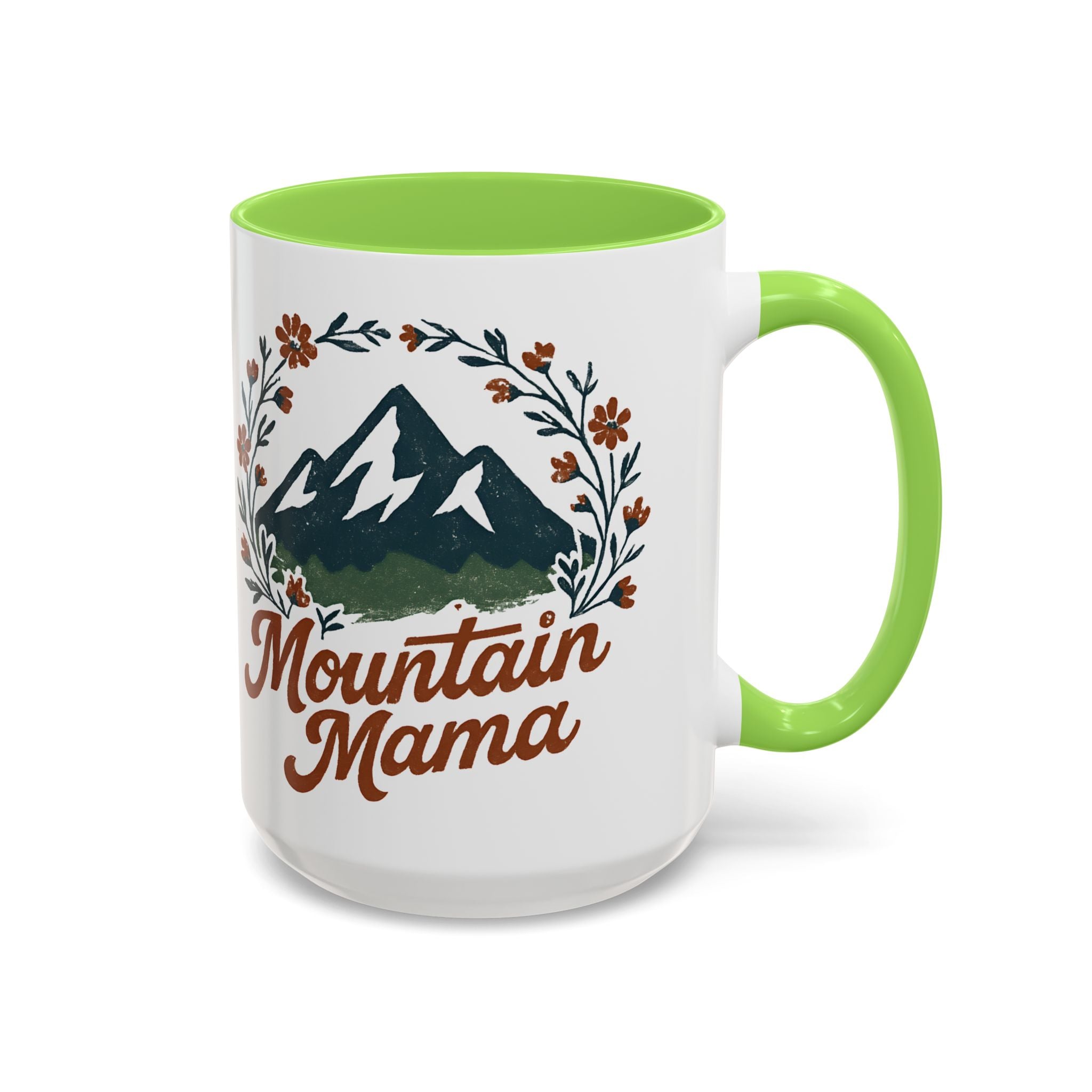 Mountain Mama Coffee Mug — 11oz & 15oz Floral Mountain Ceramic Mug