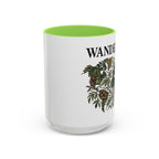 Wanderlust Floral Travel Mug — 11oz/15oz Ceramic Coffee Cup