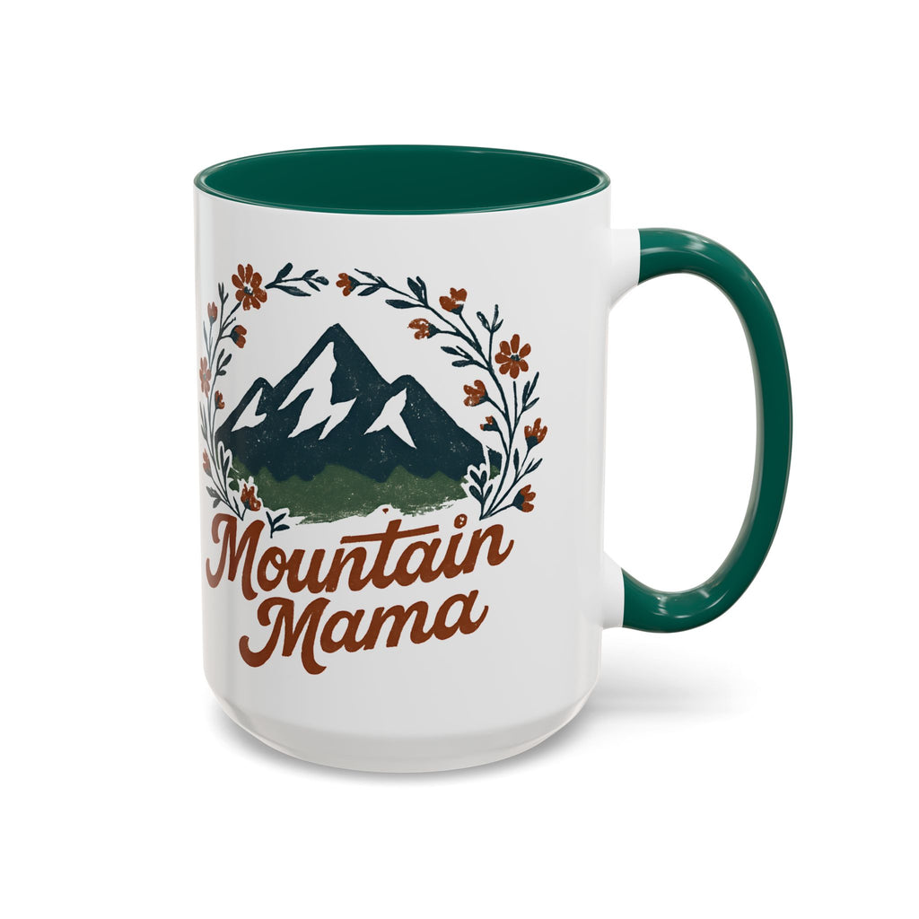 Mountain Mama Coffee Mug — 11oz & 15oz Floral Mountain Ceramic Mug