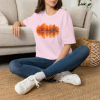 Autumn Lake Reflection T-Shirt — Orange Fall Trees Graphic Tee