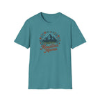 Mountain Mama T-Shirt — Floral Mountain Graphic Tee for Outdoor Moms