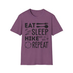 Eat Sleep Hike Repeat T‑Shirt — Outdoor Hiking Graphic Tee