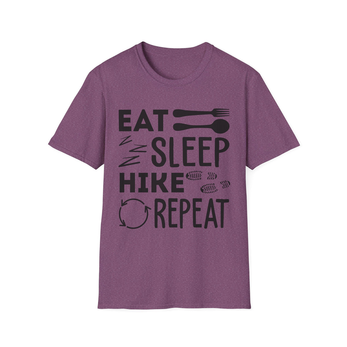Eat Sleep Hike Repeat T‑Shirt — Outdoor Hiking Graphic Tee