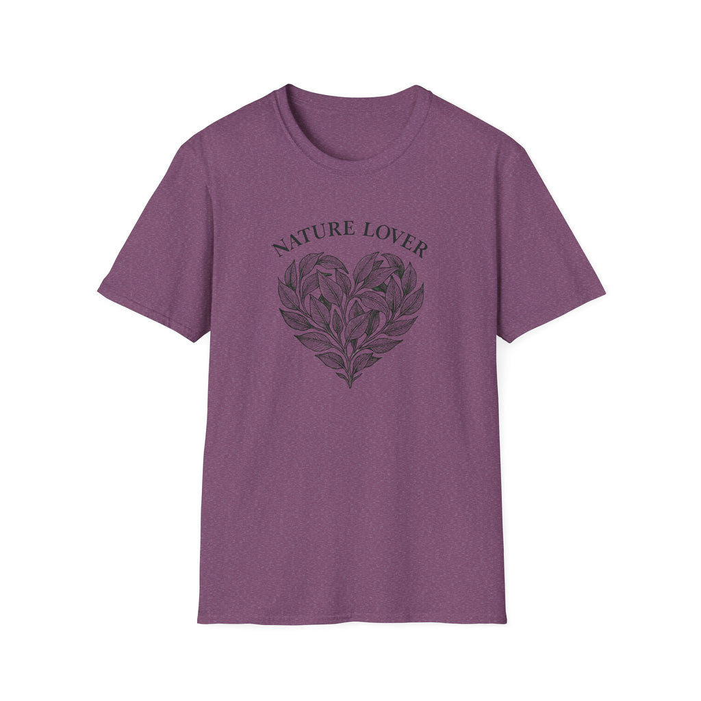 Nature Lover T-Shirt — Botanical Heart Graphic Tee