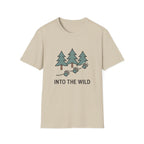 Into the Wild T-Shirt — Pine Trees & Paw Prints Outdoors Tee