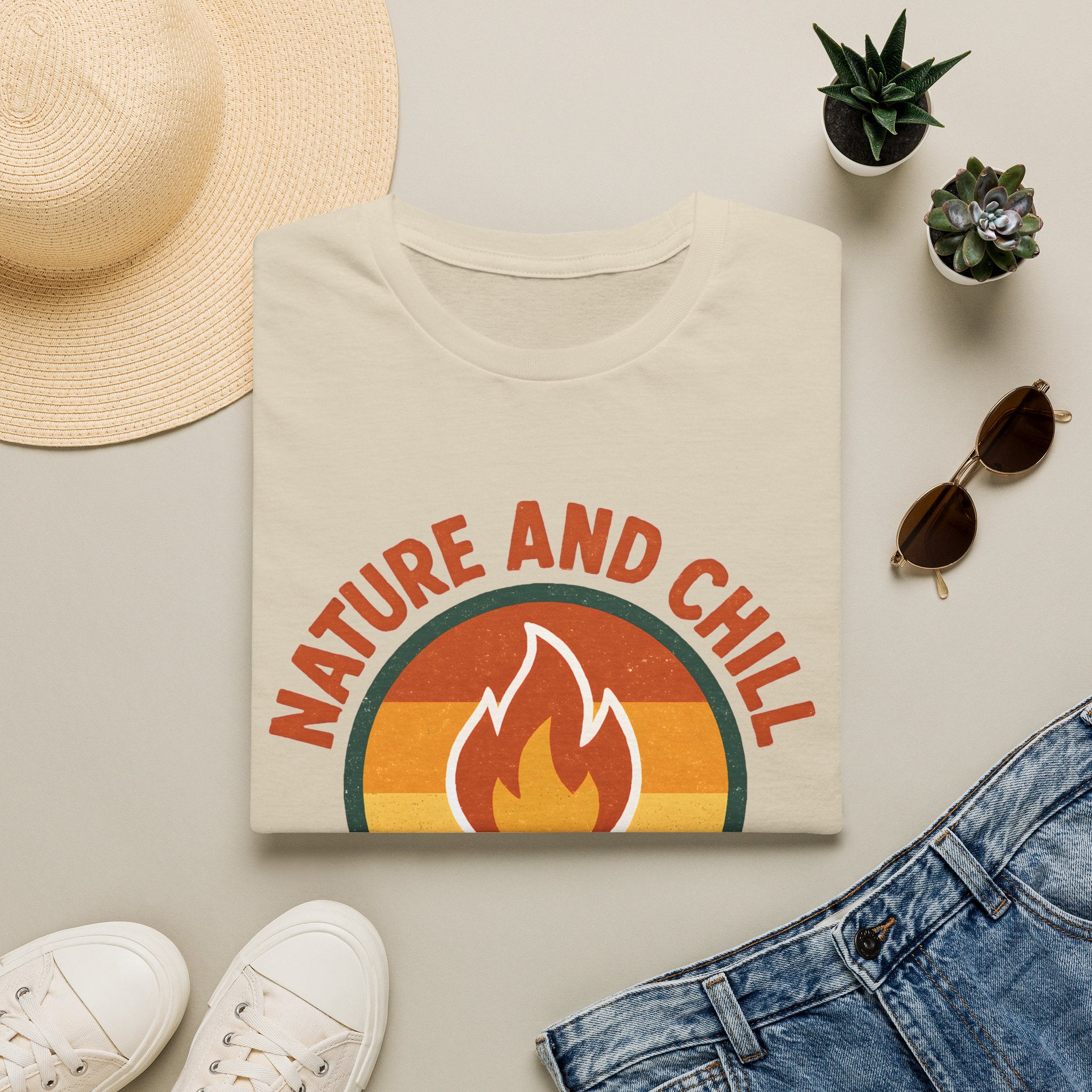 Nature and Chill Campfire T-Shirt