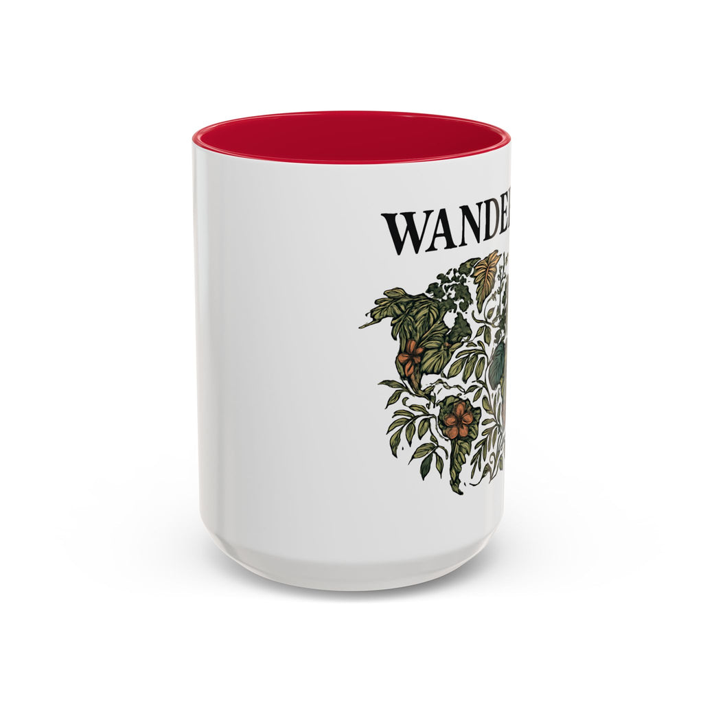 Wanderlust Floral Travel Mug — 11oz/15oz Ceramic Coffee Cup