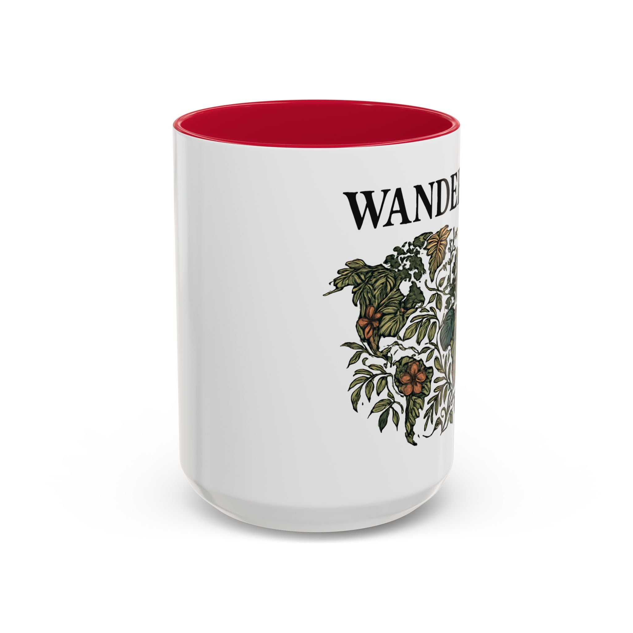 Wanderlust Floral Travel Mug — 11oz/15oz Ceramic Coffee Cup