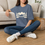 Mountain Pines T-Shirt — Minimal Scenic Forest Graphic